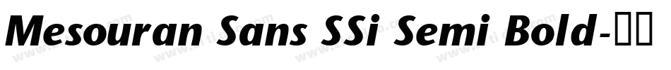Mesouran Sans SSi Semi Bold字体转换